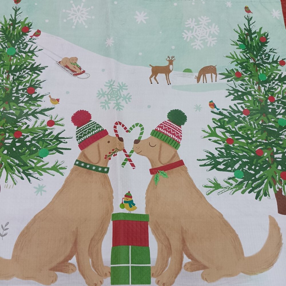 Reusable 100% Polyurethane Christmas Yellow  Labrador  Retriever  Family